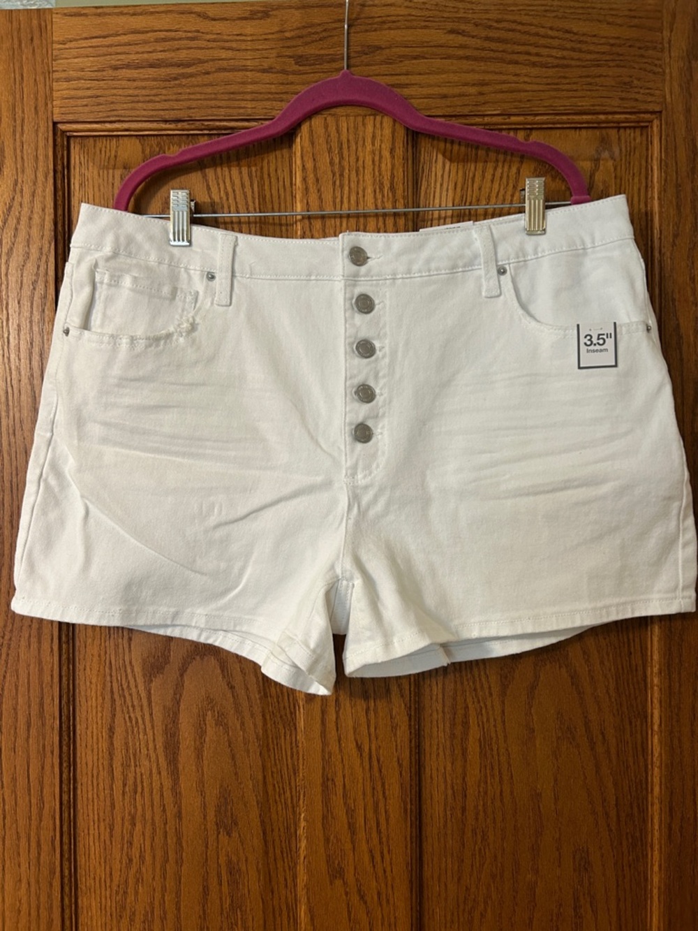Time and Tru White Denim Shorts